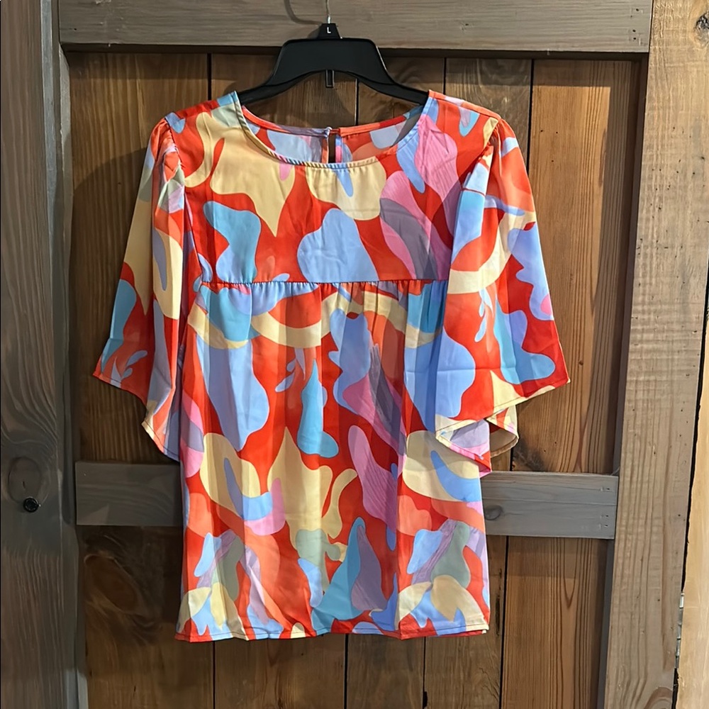 Colorful Abstract Women's Top